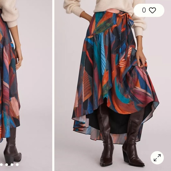 Anthropologie - Hutch Printed Wrap Maxi Skirt - Picture 4 of 9